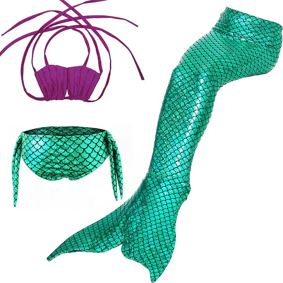 Детский купальный костюм «хвост русалки» с монофином для девочек; zeemeerminstaart met Monofin; купальный костюм; Cola De Sirena Cauda De Sereia; костюмы