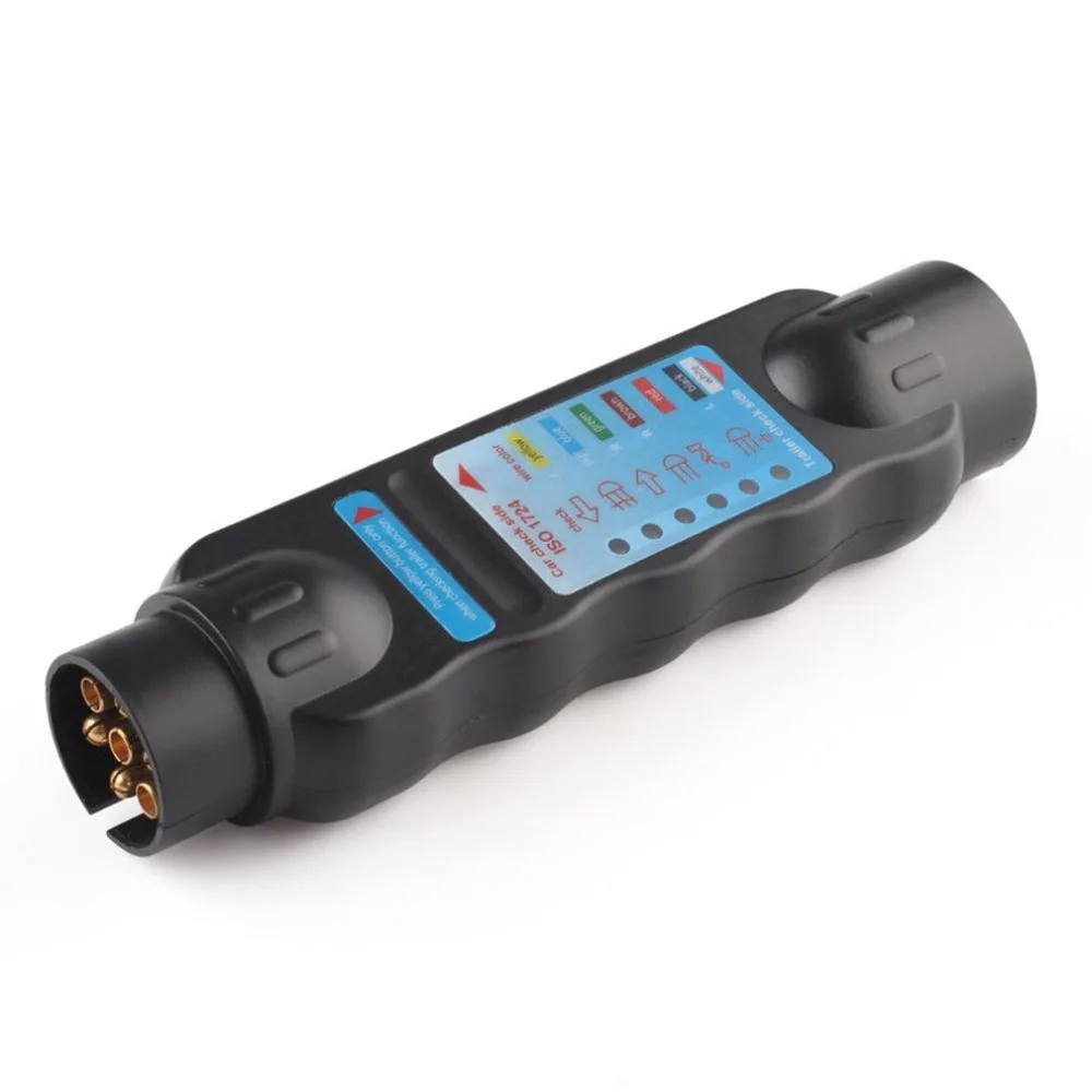 Буксировка прицепа заглушка& Розетка кабельная проводка тестер цепи 12 V 7 Pin Hot
