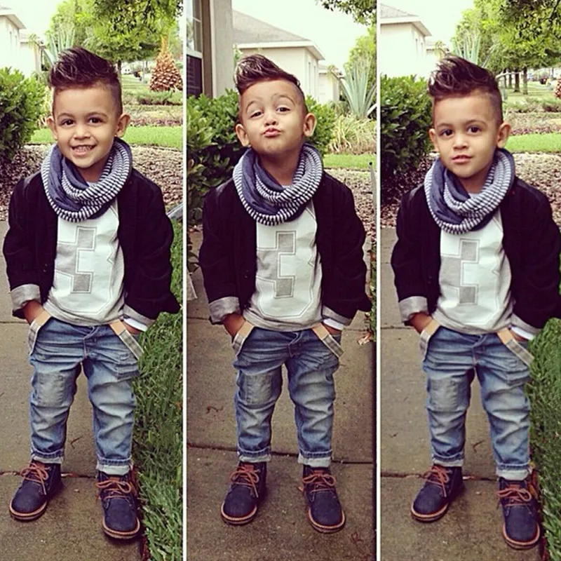 

Fashion kids clothes suit boys clothes jackets shirts and jeans 3 pcs one set children clothing fashion winter suits for boys