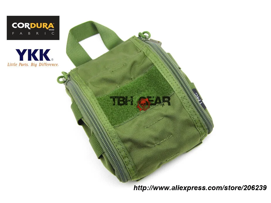 TMC Trauma Kit Pouch Military Army Medical Pouch MOLLE System Olive PU