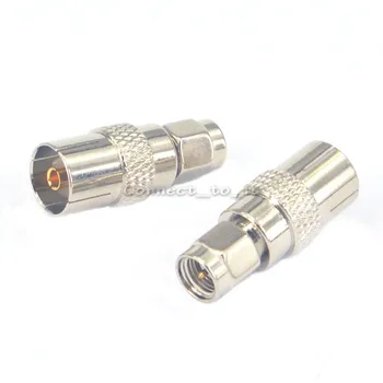 

(100 pieces/lot) SMA to TV Adapter Connector SMA Male Plug toTV Female Jack Nickelplated Straight Coaxial Connector