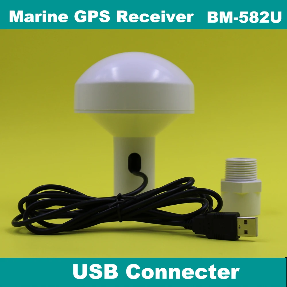 

USB Marine GPS Receiver Antenna Boat ship GPS GNSS Antenna module, 9600bps, 4M Flash USB 2.0 Connector with screw tube,BM-582U