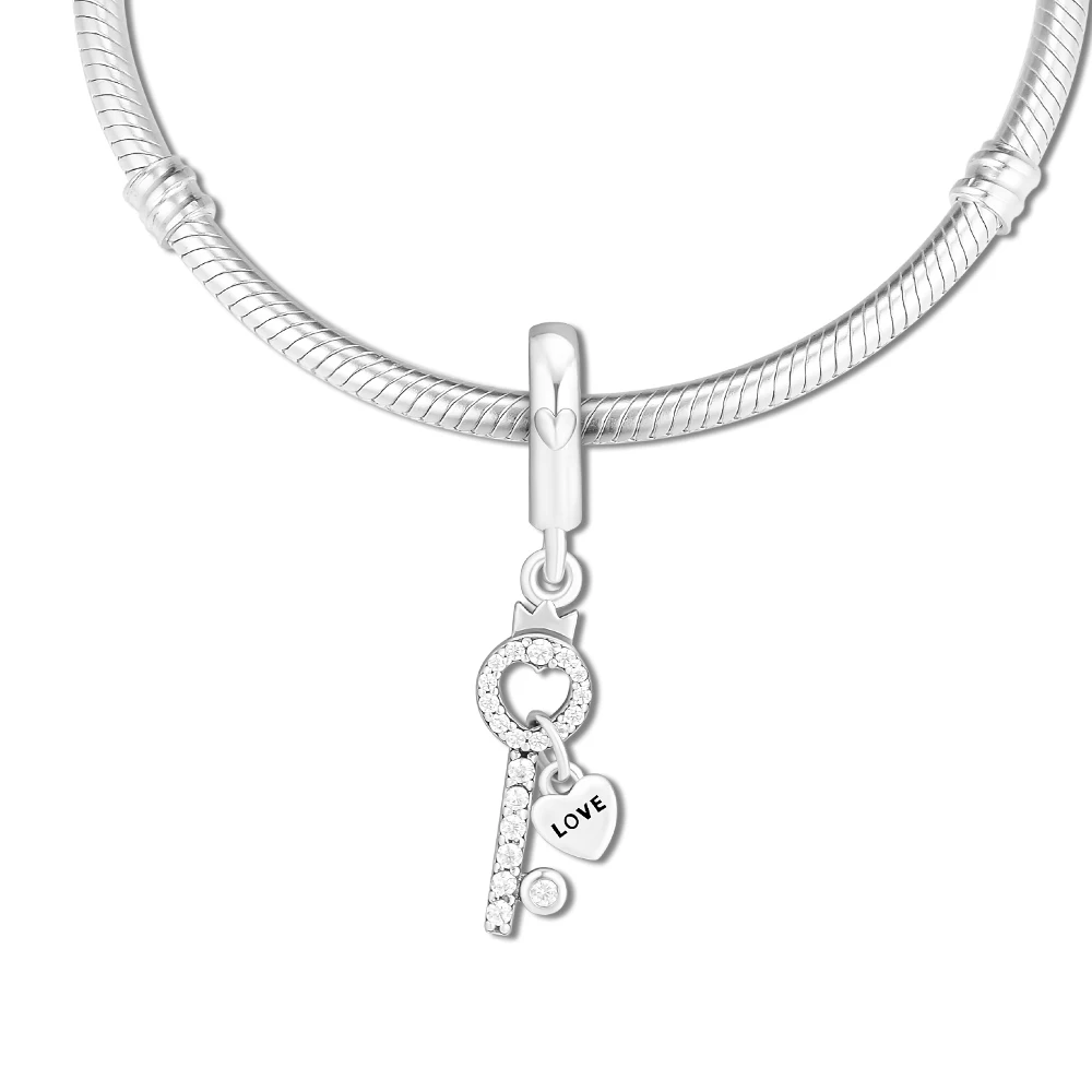 

Подвеска Fandola CKK, серебряный замок любви, подвеска для серебра 925, оригинальные Подвески для изготовления браслетов, ювелирных изделий