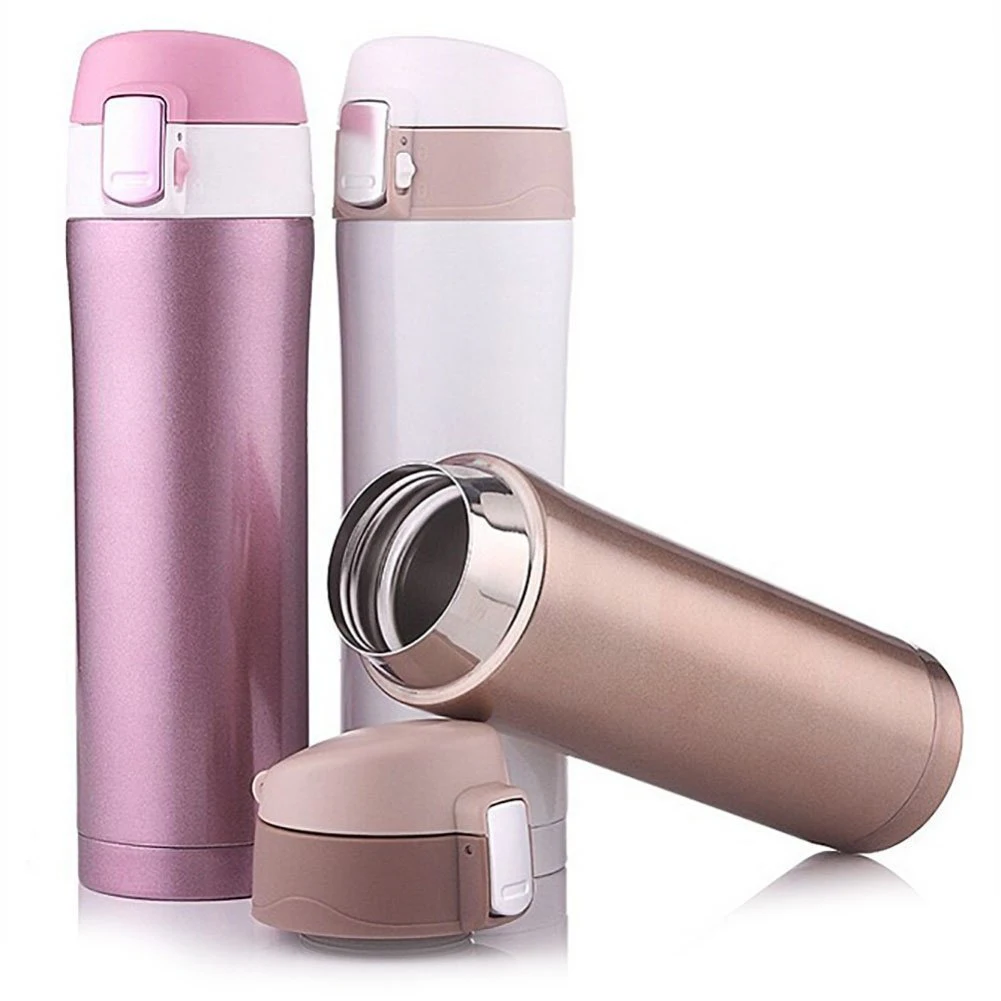 Термос с двойными стенками из нержавеющей стали 450 мл вакуумная фляжка кофейная