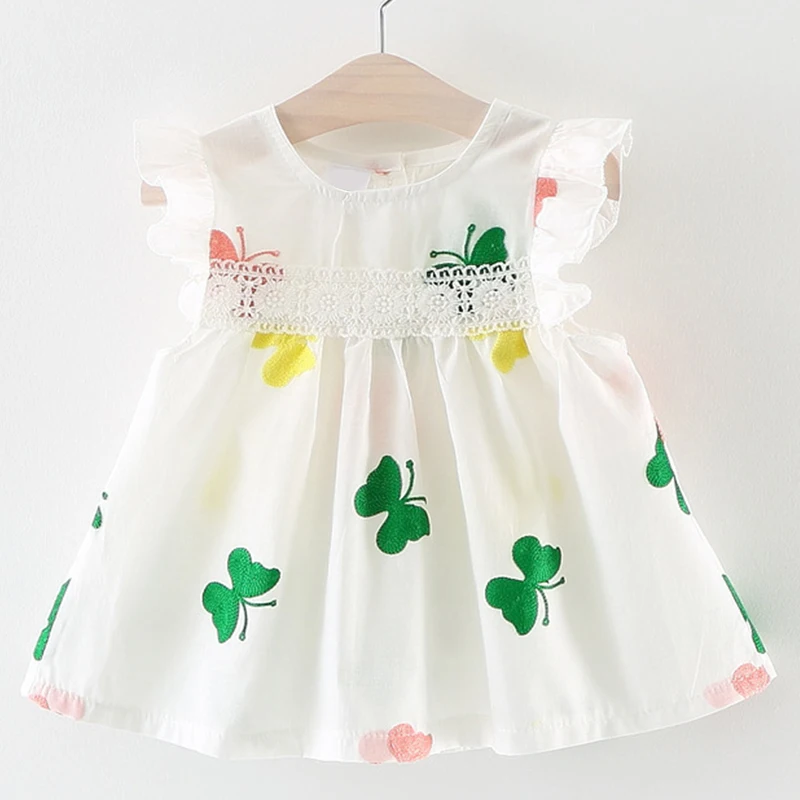 

Girls Dress 2018 Summer Embroidery Net Yarn Party Dress Baby 6-24M Birthday Dress Baby Girl Clothes For Children Clothing