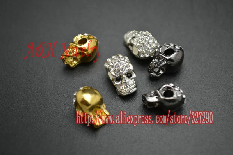 Бусины в форме черепа с отверстием 2 мм 20 шт.|beads 2mm|skull head beadscz beads |