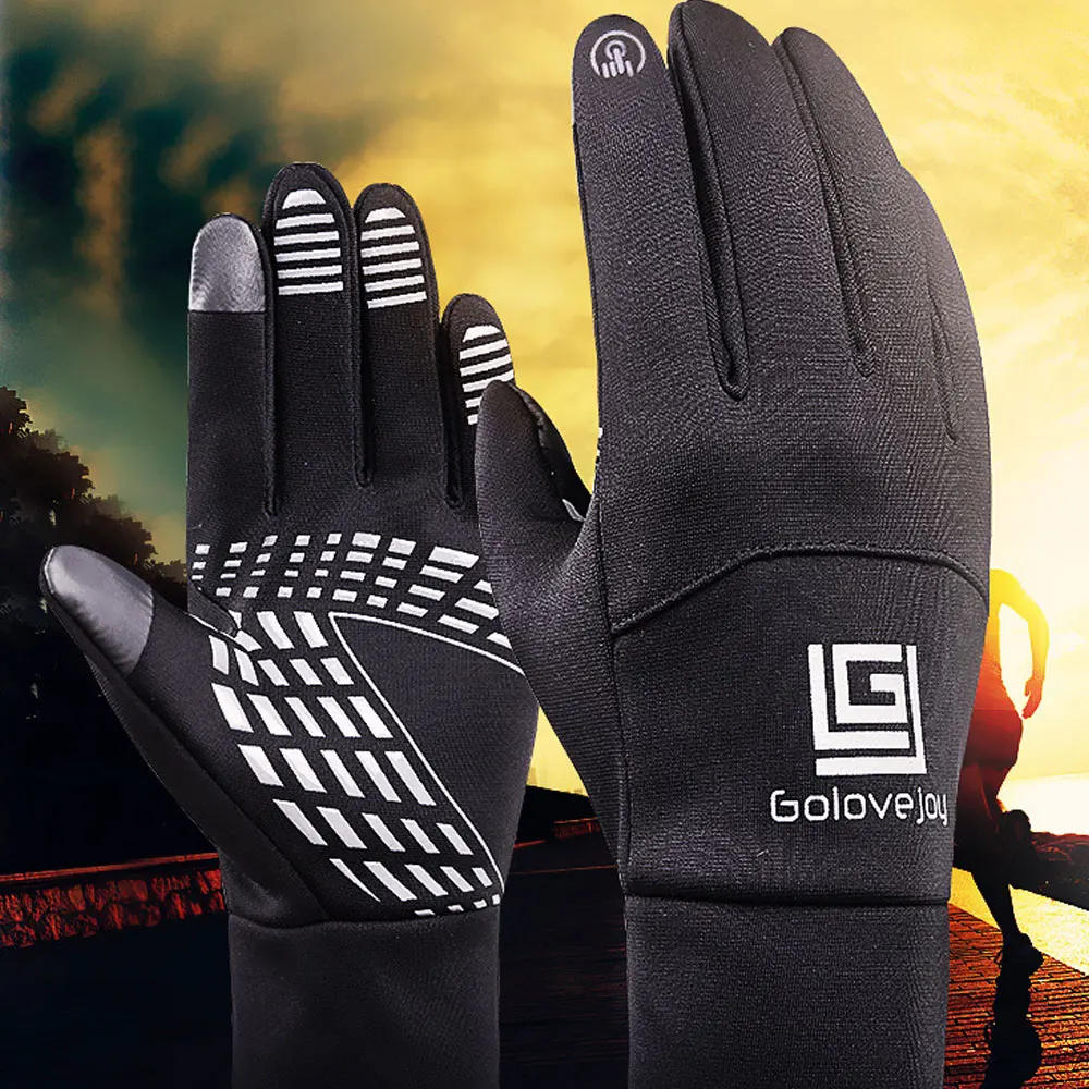 1 Pair Winter Gloves Diving Cloth  Anti-slip Motorcycle Touch Screen Gloves Finger Fleece Warm Gloves for Women Men
