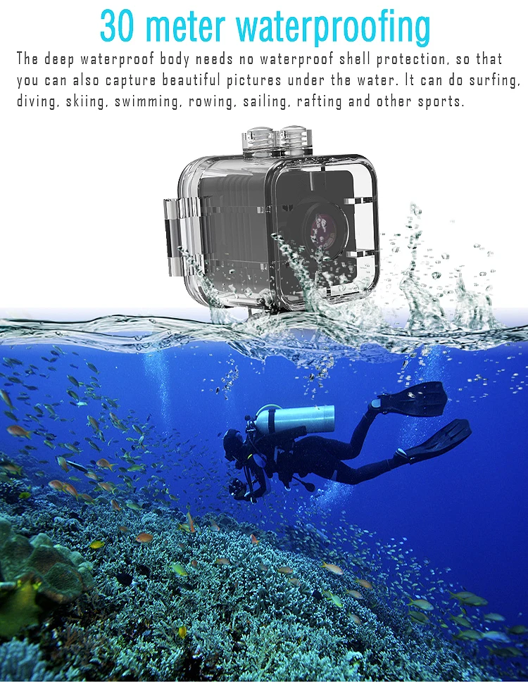 

SQ12 Waterproof 1080P HD Mini Camera Cam Full Color Micro Espia DVR Flexible with Motion Sensor Secret Camcorder Sport Action