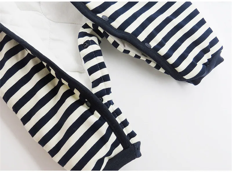 100% Cotton Newborn Striped Cartoon Car Winter Romper Long Sleeve Baby Warm Clothes Kids Cute Hooded Single Breasted Outwear05