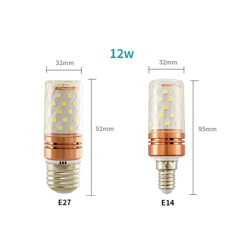 led-bulb-12W-E14-E27-size