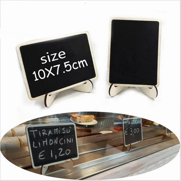 10Pcs/Pack DIY Mini Blackboard Square Wooden Blackboard Wedding