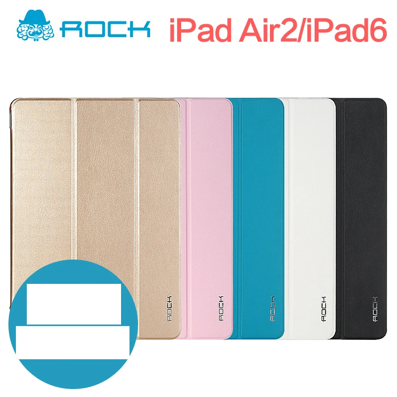 For ipad air 2 / For ipad 6 Rock Tablet PC Original Protective Leather