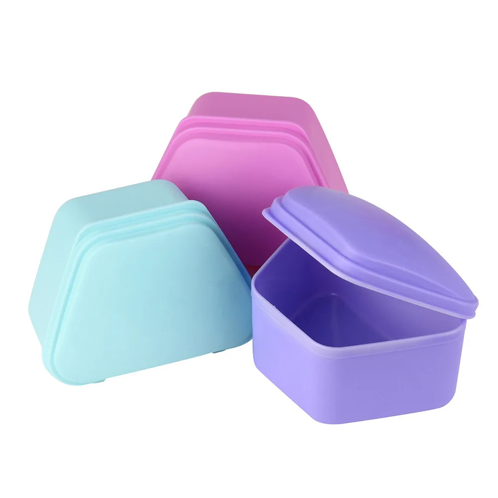 

container for dentures protesis dentales Denture Bath Appliance False Teeth Box Storage Case Rinsing Basket false teeth