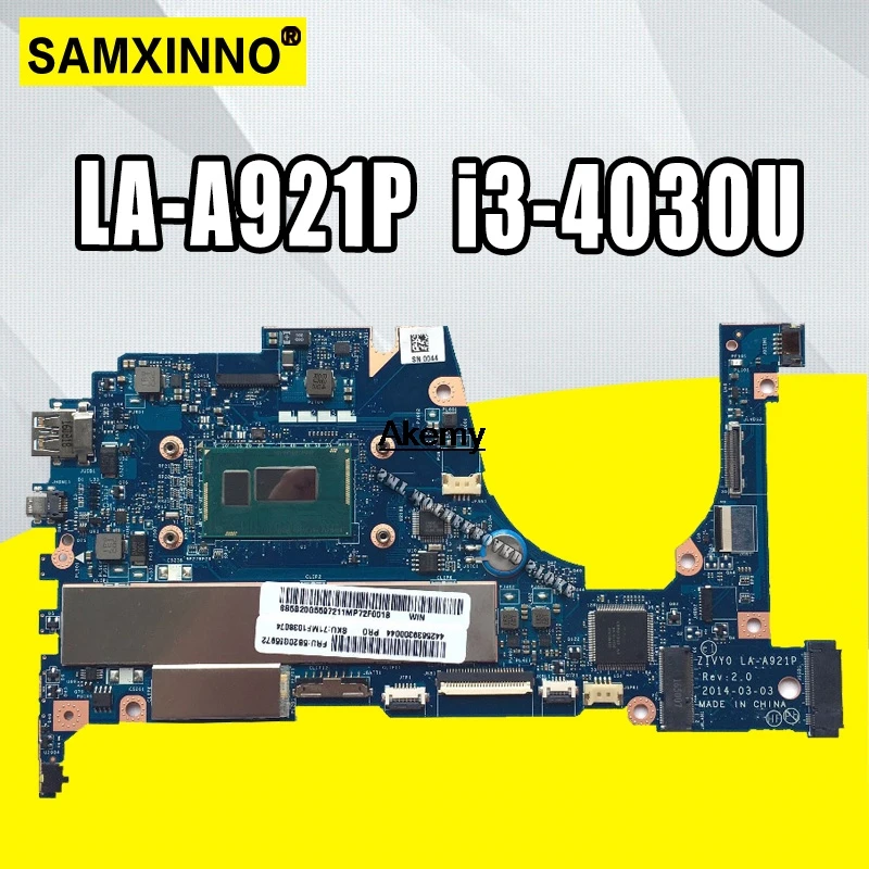 

for Lenovo YOGA 2 13 Laptop Motherboard FRU 5B20G19207 LA-A921P with i3-4010U 1.70GHz CPU 4GB RAM original mothebroard