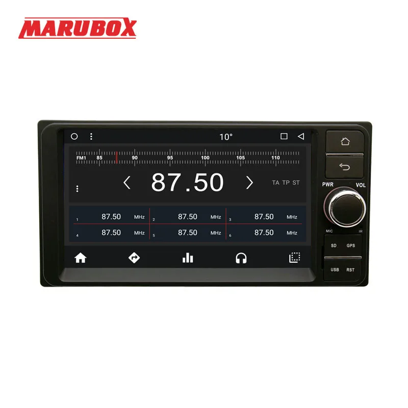 MARUBOX 7A701MT8, автомобильный мультимедийный плеер универсальный для Toyota, 8 ядер, Android 8,1, радиочипы TEF6686, 2 Гб оперативной памяти, 32 ГБ rom, gps, USB