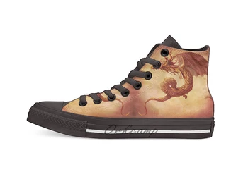 

Fire Dragon High Top Canvas Shoes Flat Casual Custom Unisex Sneaker Drop Shipping