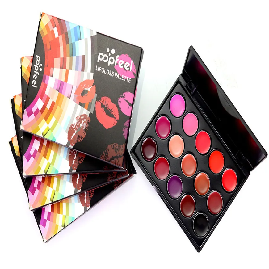 

2017 15 Colors Beauty Make Up Lipsticks Moisturizer Lip Gloss Cosmetic Set lip gloss