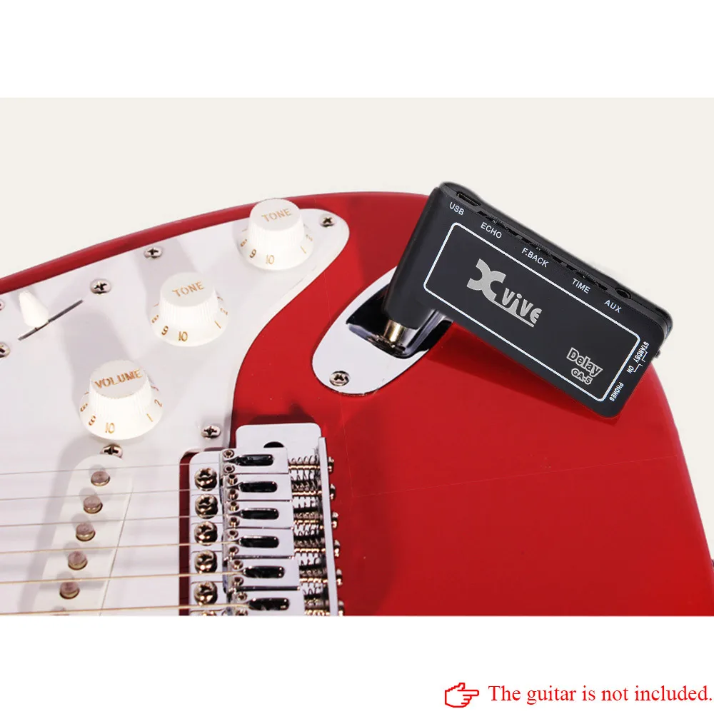 Mini Rechargeable Electric Guitar Plug Headphone Amp Amplifier Digital Delay Effect Guitar Accessory
