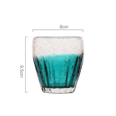 Креативные простые большого объема воды чашки личности стеклянный шар цвет вина креманка пивная чашка для завтрака дома посуда для напитков - Цвет: green