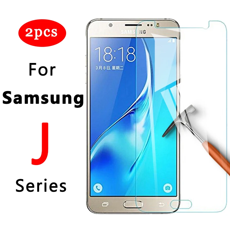 2 шт. для samsung j7 защита экрана galaxy j1 j2 j3 j5 Prime Pro закаленное стекло j 7 5 3 1 защитная