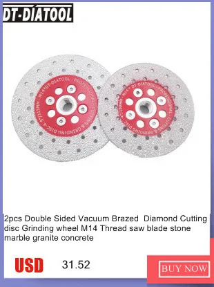 2pcs 4.5" Vacuum Brazed  Diamond Cutting Grinding Wheel Disc 5/8-11 Flange stone shaping Both side coated saw blade