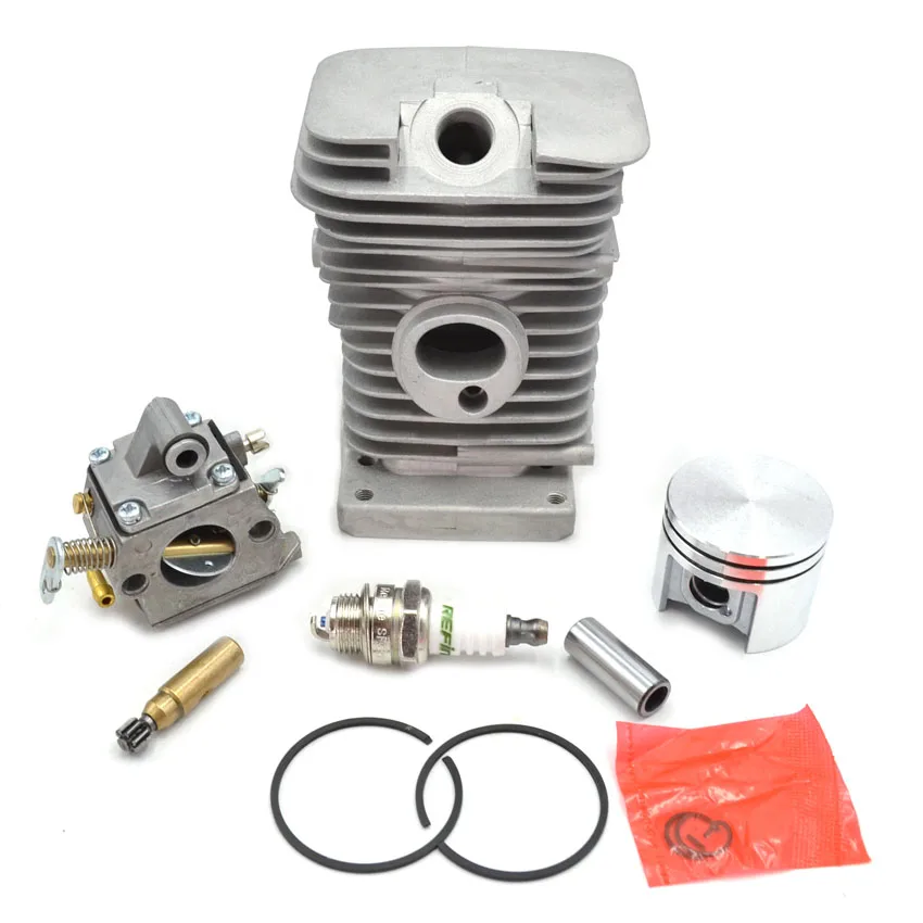 

MS180 Cylinder Piston Kit with Rings and Carburetor Carbs Oil Pump Spark Plug Set for Stihl Chainsaw Parts Replacement