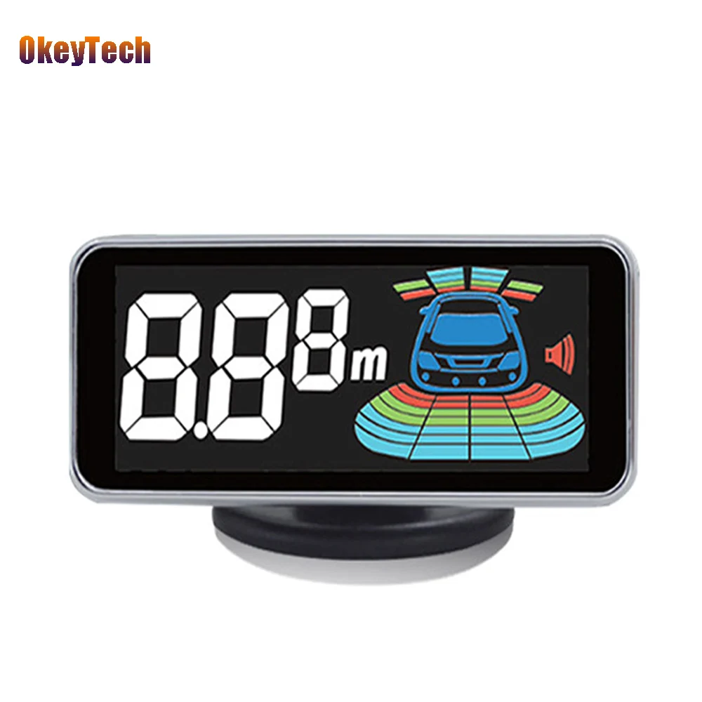 preço OkeyTech Auto Parktronic Car Digital LED Sensor de Estacionamento com 4 Sensores de Estacionamento Radar Reverso Do Carro De Backup Monitor de Detector Sistema