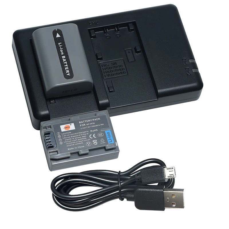 2/3*DSTE 1100mAh NP-FP50 NPFP50 FP30 Camera Battery+1*Charger for Sony DCR-HC21E DCR-HC30 40 43E 65 85 94E 96 DCR-SR30 HDR-cx190 |
