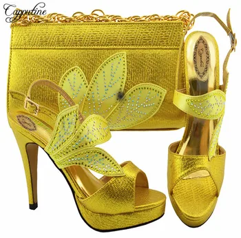 

Summer African Rhinestone Biggest Size 38-43 Shoes And Bag Set African Rhinestone Wedding Shoe And Bag Set Shipping DHL
