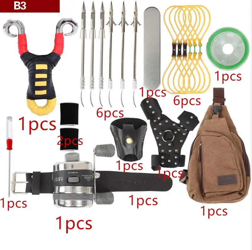 

Powerful Multi-function Archery Bow fishing Shooting fish Slingshot Catapult Hunting bow Fishing Sling Shot arrow kit darts