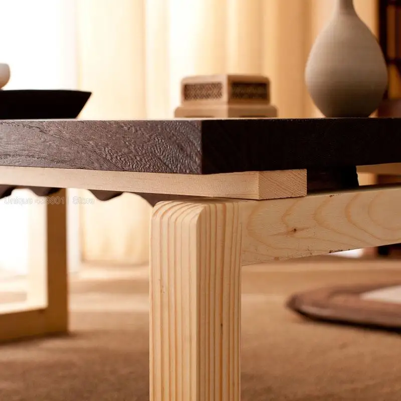 Простой эркер стол Домашний Складной стол из массива дерева мини кофе табл