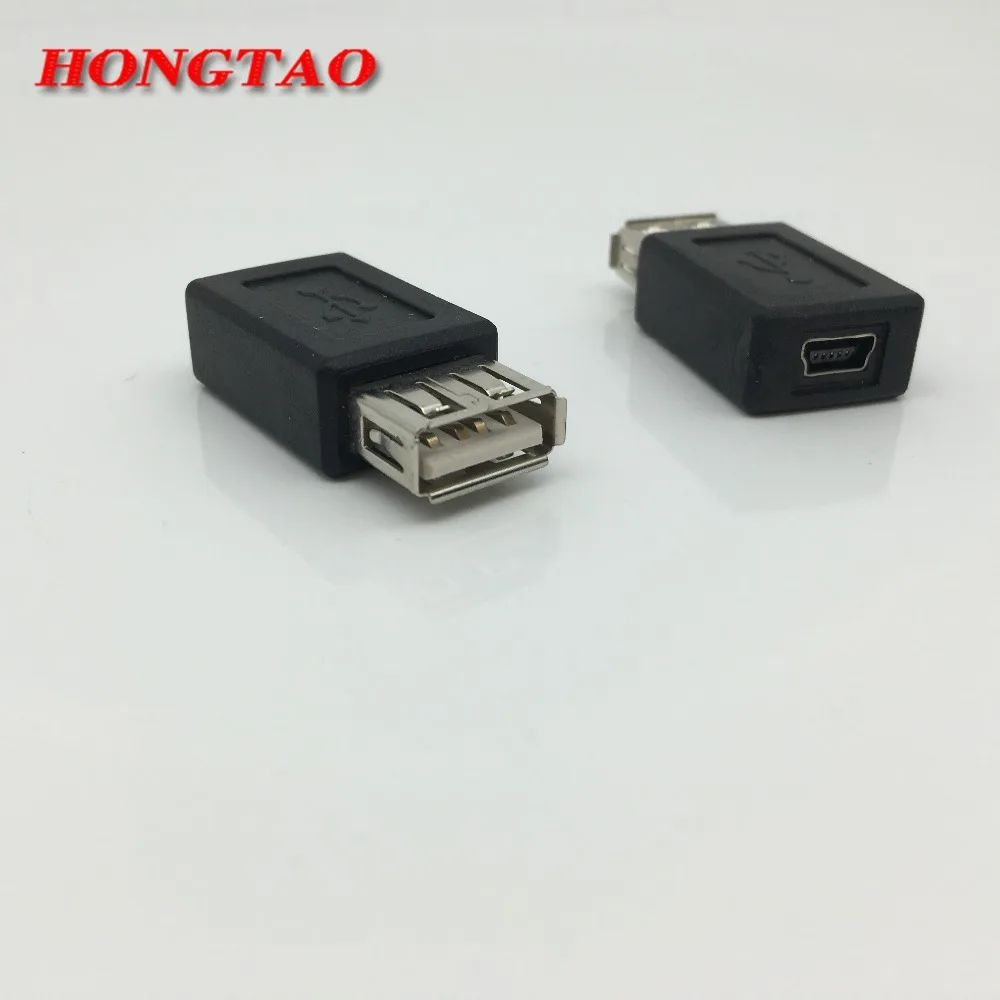 Черный адаптер USB 2 0 типа Мама в mini B мама переходник MINI 5P usb для компьютера OTG New