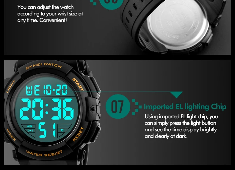SKMEI брендовые Детские часы, Детские уличные спортивные часы для мальчиков, 50 м водонепроницаемый светодиодный дисплей, цифровые наручные часы, Relogio Relojes 1266