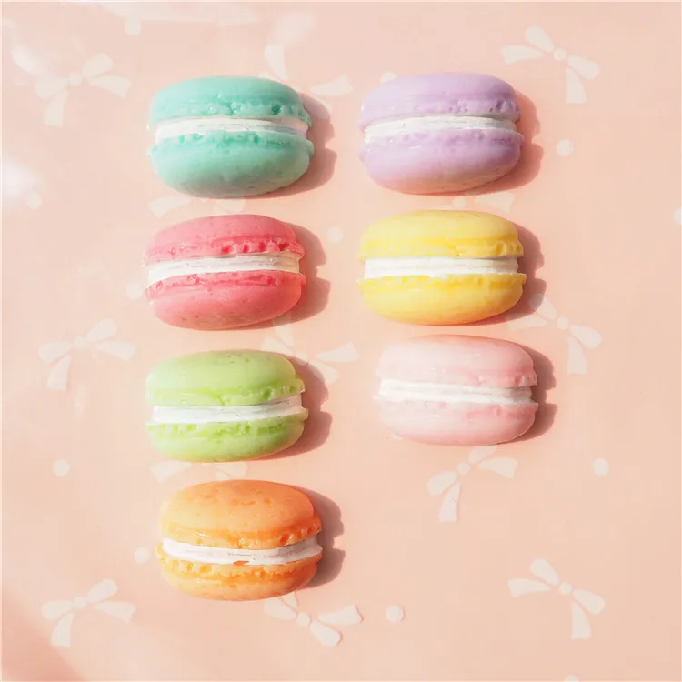 Resin Flatback Simulation Macaroon Cabochon For DIY Craft Accessories Mobile Phone Cover Decoration Key buckle Accessories