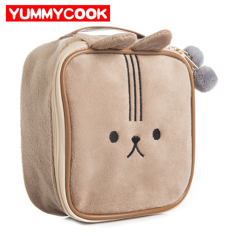 

Cute Rabbit Cosmetic Storage Bag Cartoon Bear Girl's Mini Toiletry Wash Pouch Travel Makeup Tools Organizer Accessories Supplies
