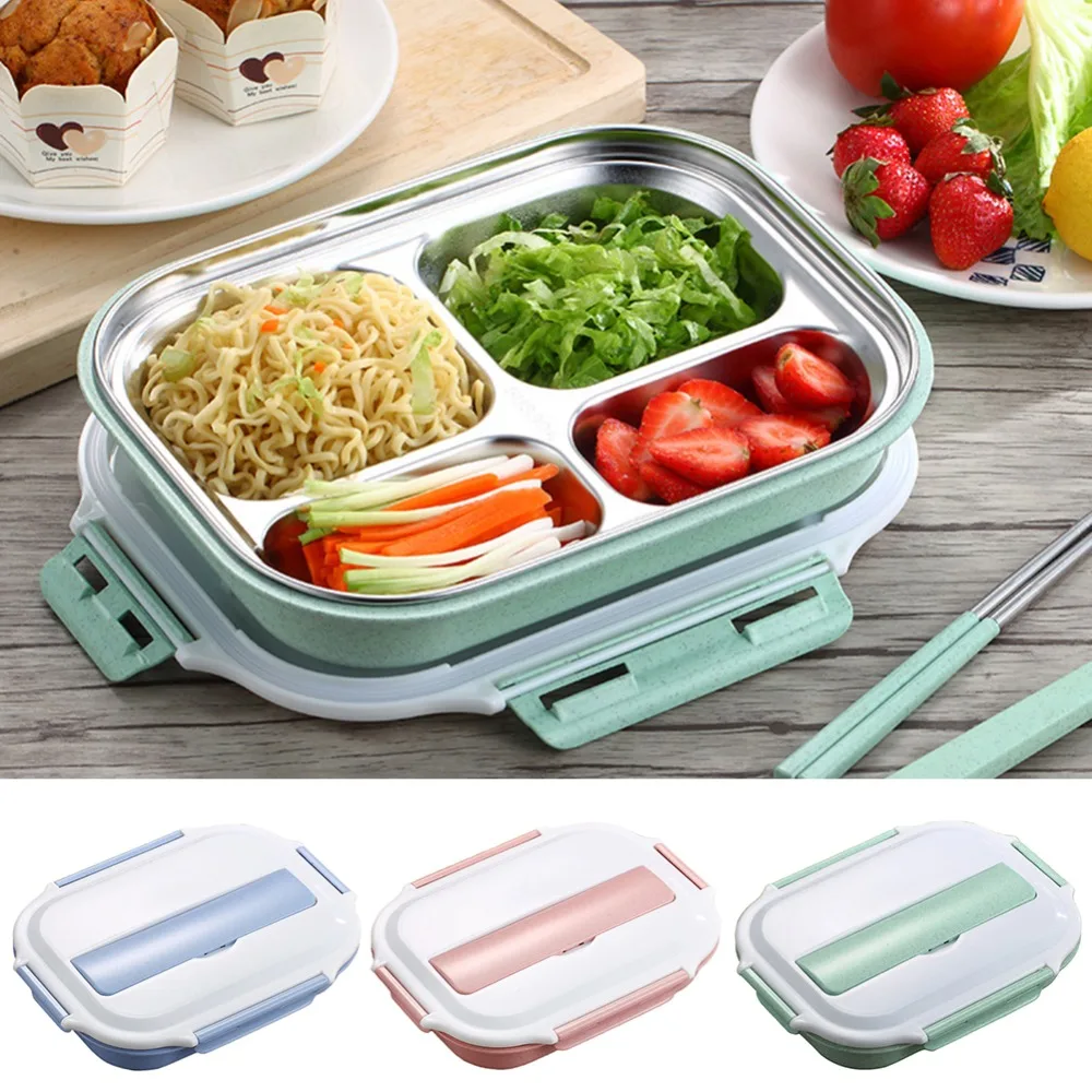 Stainless Steel Insulated Lunch Box Thermal Bento Food Container