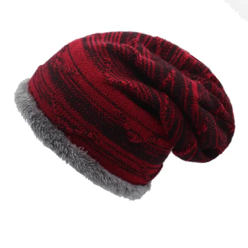 wine red YOUBOME зимние вязанные шапочки Skullies Beanies Зимние головные уборы для мужчин и женщин маска брендовая шапочка Gorros Bonnet теплая мешковатая мягкая шапка шапки - Цвет: wine red