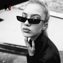 SHAUNA, Новое поступление, металлические шарниры, женские маленькие квадратные солнцезащитные очки, модные мужские прозрачные красные очки UV400