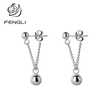 

Lovely Round Silver Earrings Female Unique Drop Earring for Women Korean Style Jewelry Birthday Gifts Boucles d'oreilles
