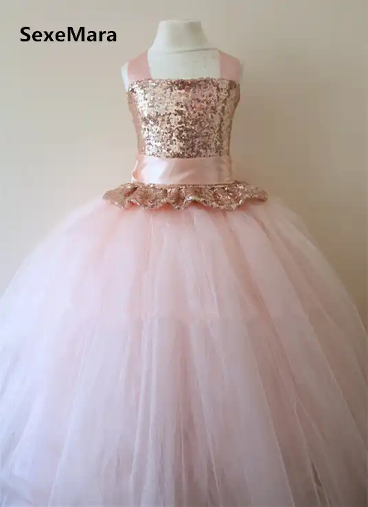 rose gold little girl dresses