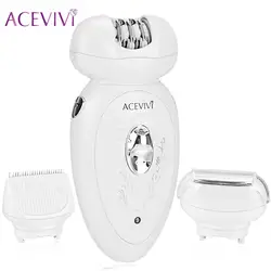 Acevivi 3 в 1 Перезаряжаемые леди волосы Эпилятор бритвы для лица Для тела Для лица в области подмышек для депиляции ног волос Бритва триммер