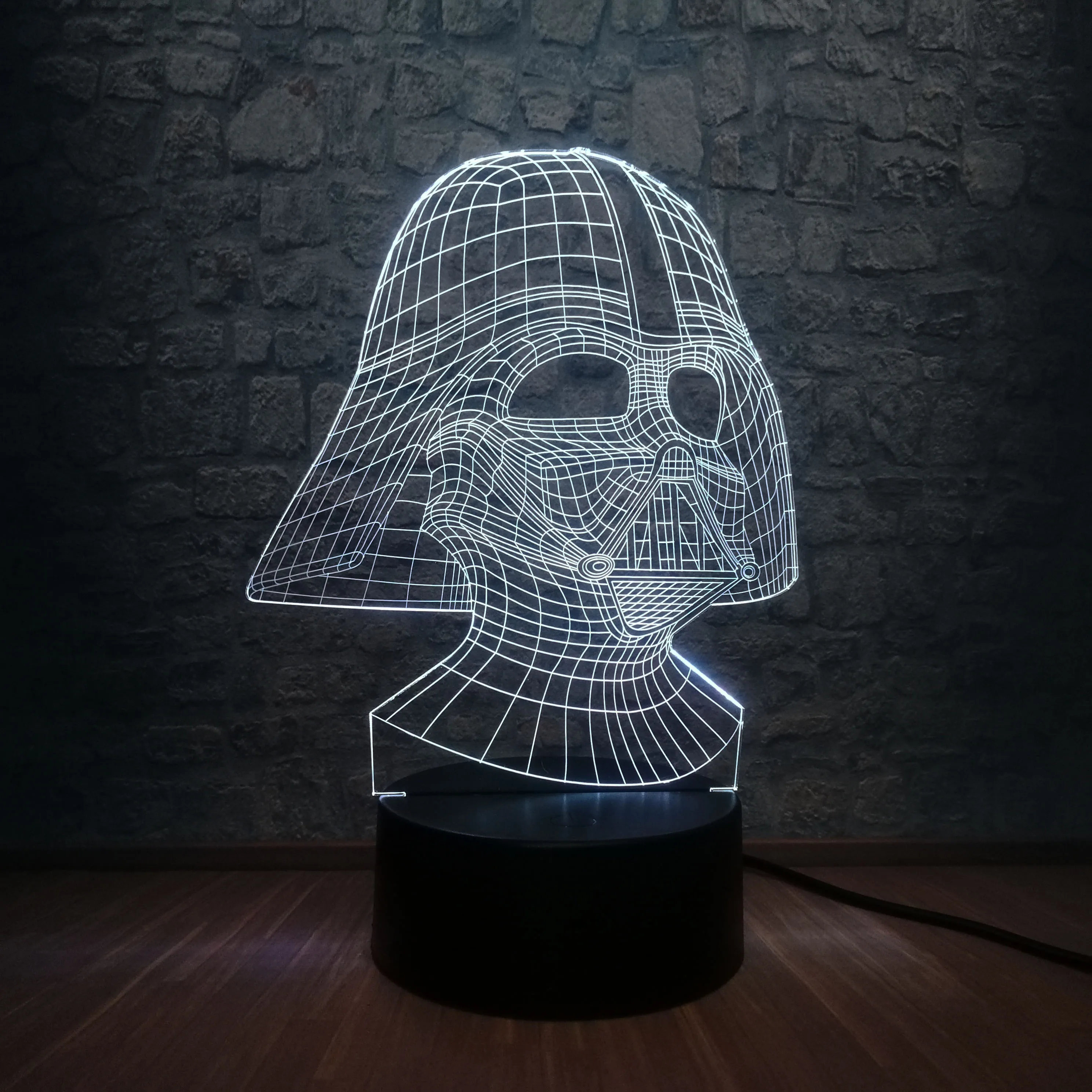 Звездные войны Дарт Вейдер Темный воин черный рыцарь 3D светодиодный RGB Иллюзия