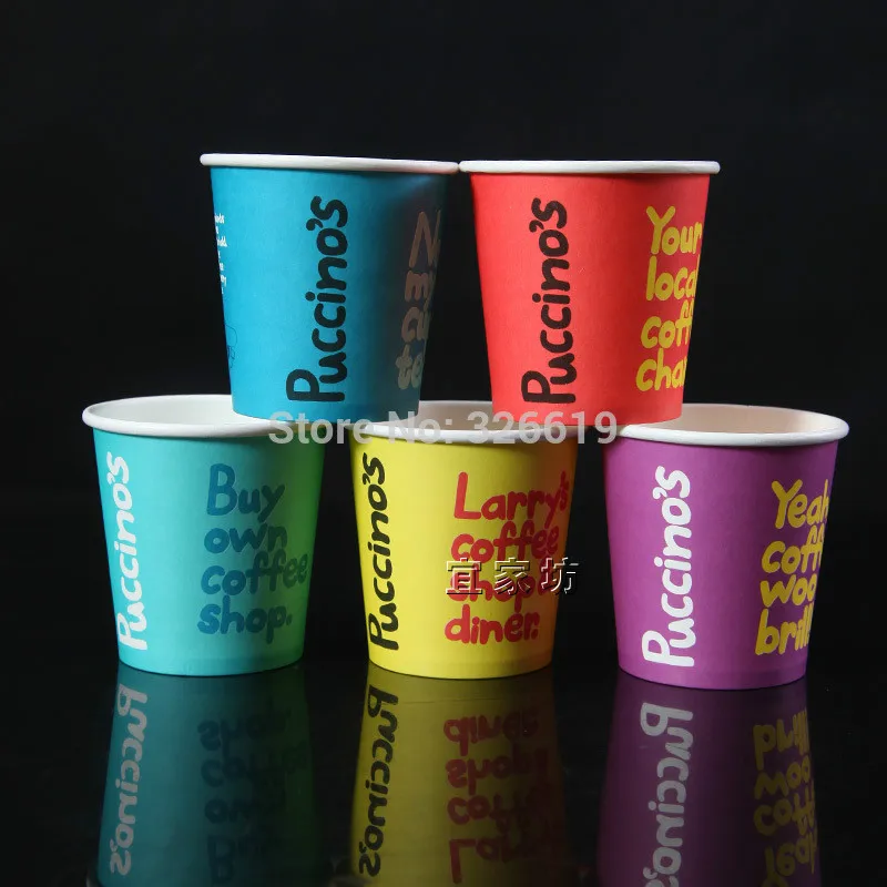Free shipping small paper cups coffee saucers paper made Thickening