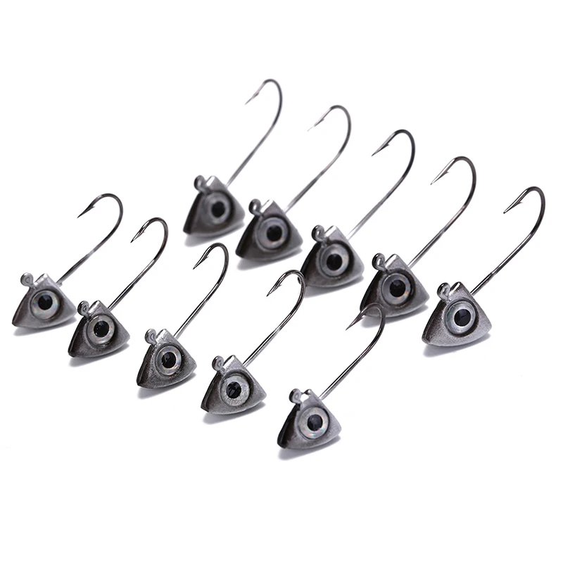 5Pcs/Lot Head Hooks 2g 3g Lead Head Hook Lure Hook Jig Head Multicolor