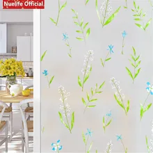 Дешевое изображение зеленого листа ванная комната матовые непрозрачные кухня гостиная спальня детская комната пленка для окна непрозрачная