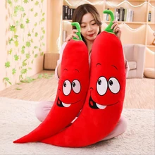 Creative Simulation Red Pepper Plush Toys Stuffed Vegetables Doll Toy Soft Plush Pillow Children & Adults Gifts minocool simulation cockroach plush toy insect stuffed plush animals cockroach soft pillow toys children nursery girl gifts