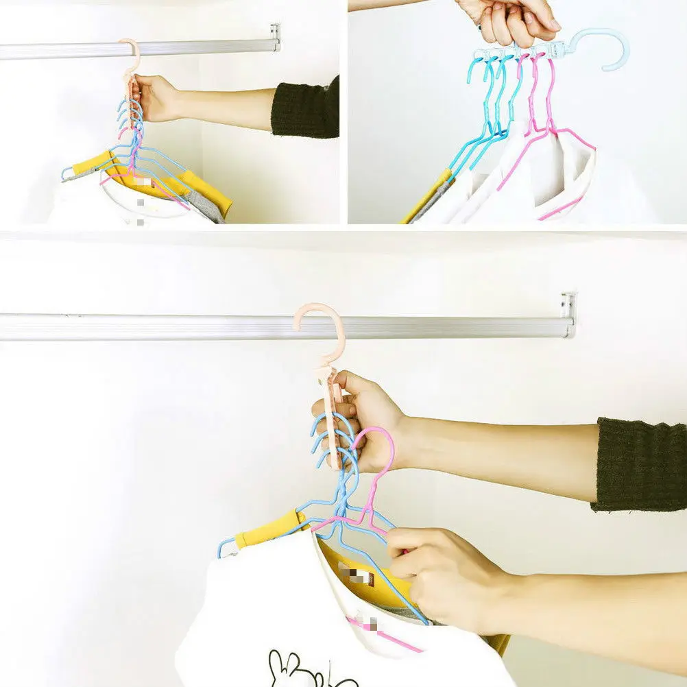 1pc Creative Plastic Clothes Hook Rack Holder For Wardrobe Tie/Belts/Scarves Organizer Hanger Storage Hanger Rack