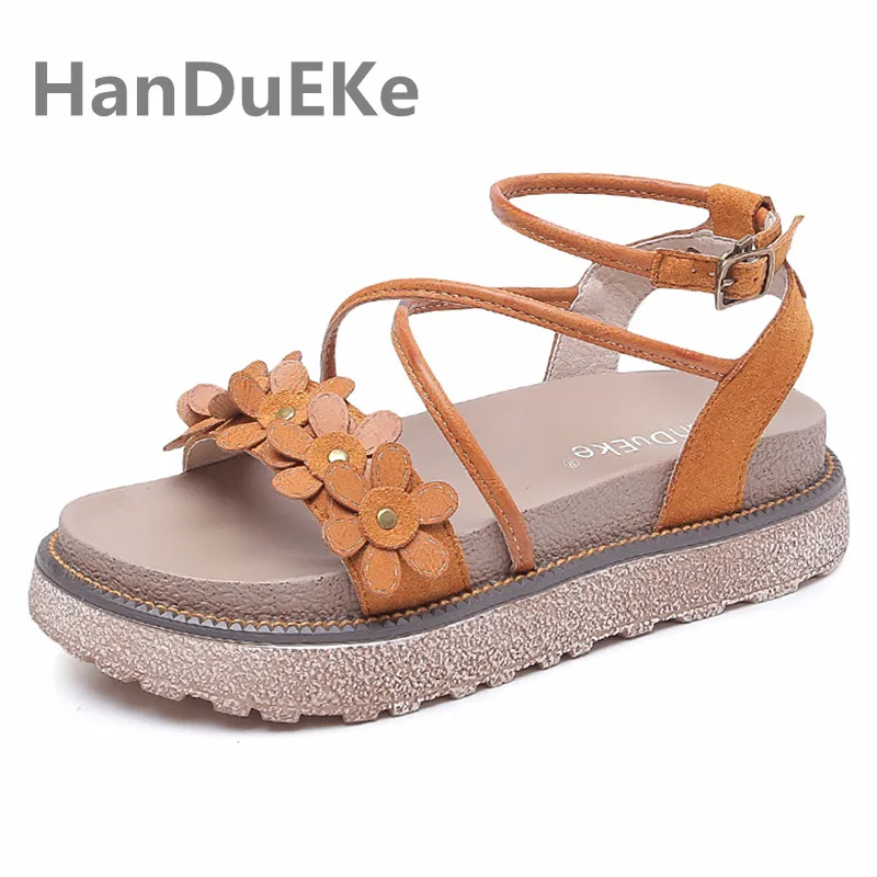 

Fashion Ankle Strap Sandals Women 2019 New Big Size 41 42 43 Women's Sandals For Beach Casual Ladies Flat Platform Summer Shoes