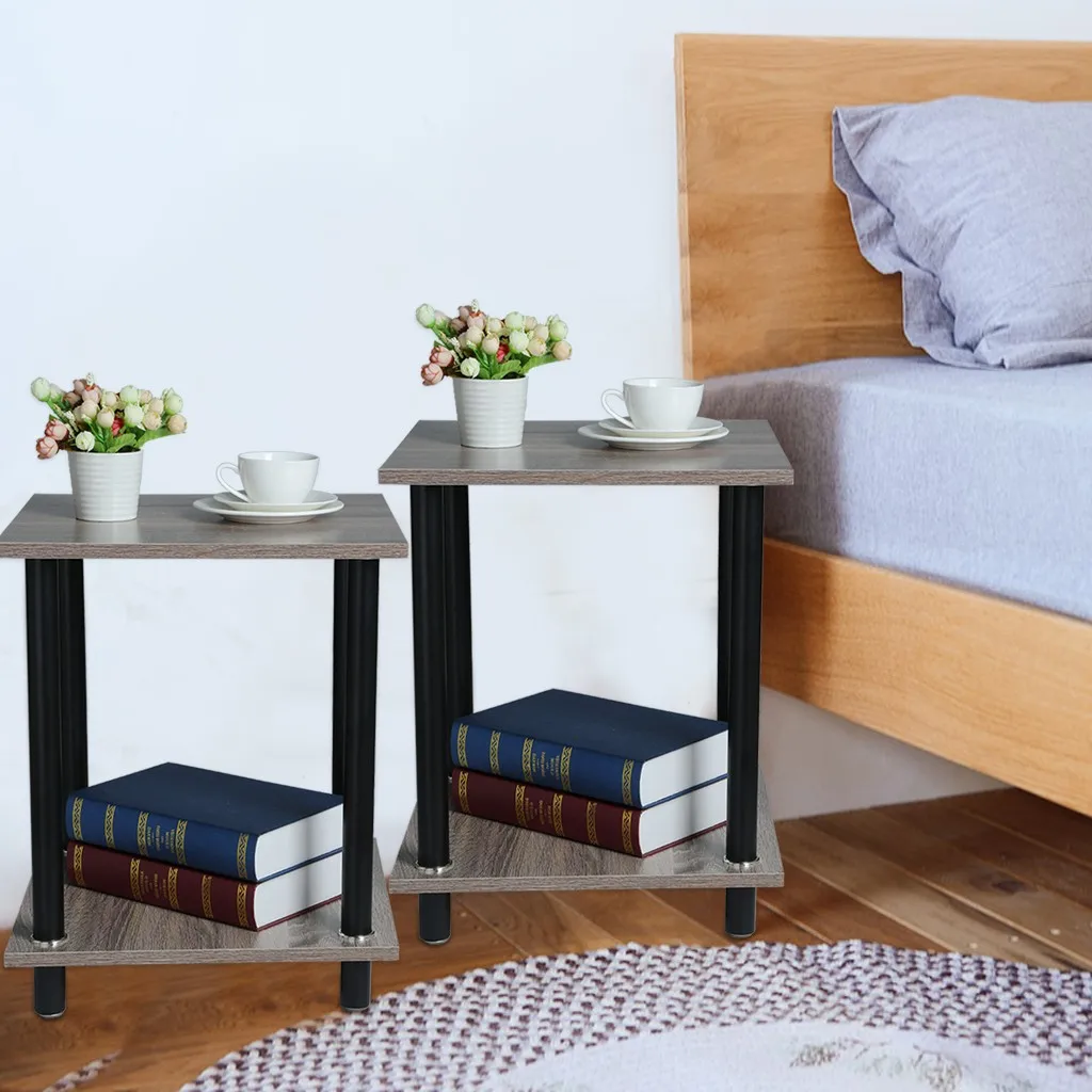 

new best selling 2019 products Side Bedside Cabinet Bedroom Storage Cabinet Storage Cabinet End Table Set of 2 dropshipping