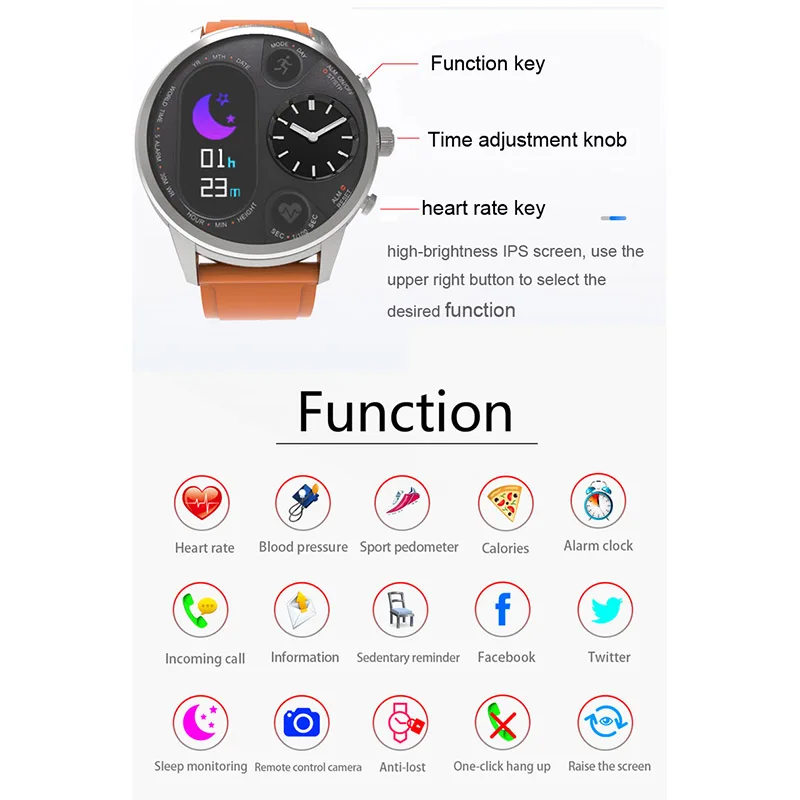 

Smart Watch Waterproof Heart Rate Sleep Monitoring Fashion Anti-lost For Business ING-SHIPPING